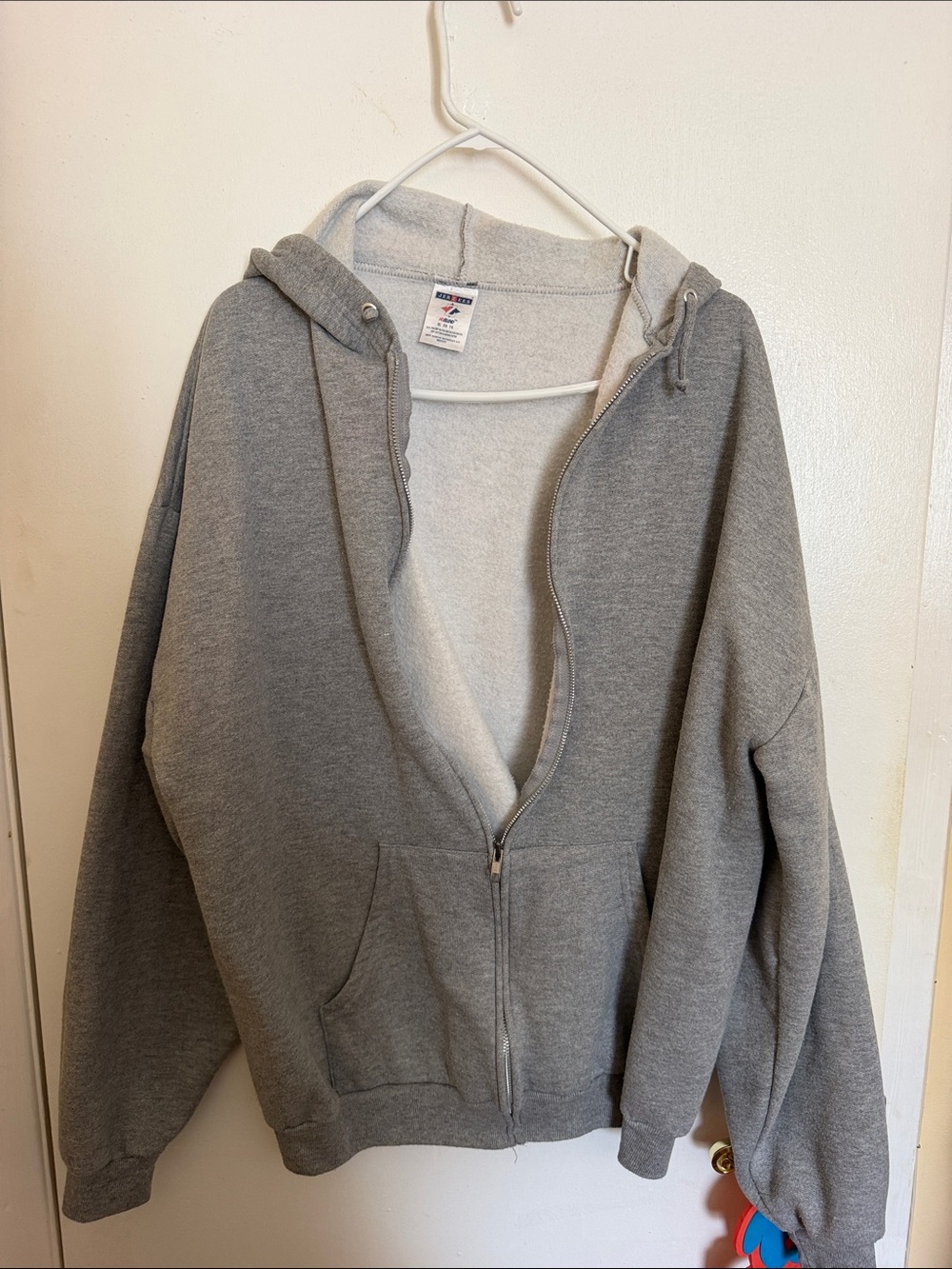 Jerzees Gray Full-Zip Hooded Jacket